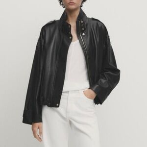 Napa Leather Jacket from Massimo Dutti (Size S)
